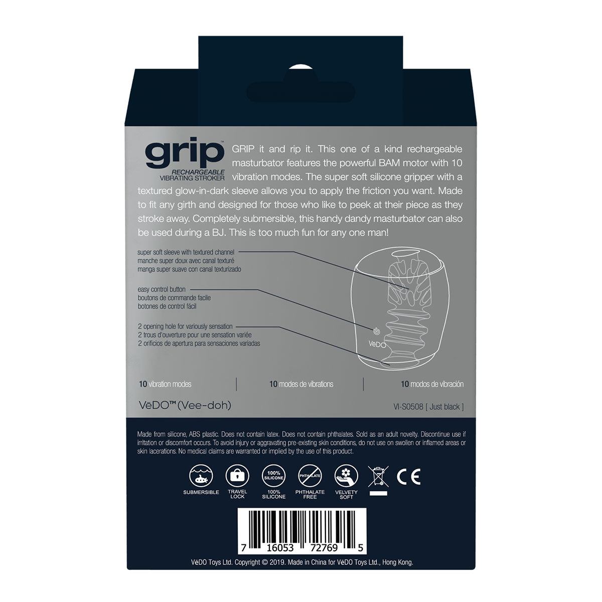 VeDO Grip Vibrating Stroker
